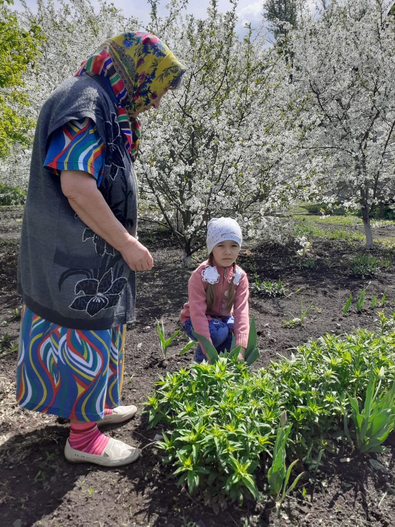 Благоустройство дворов и клумб ветеранов.